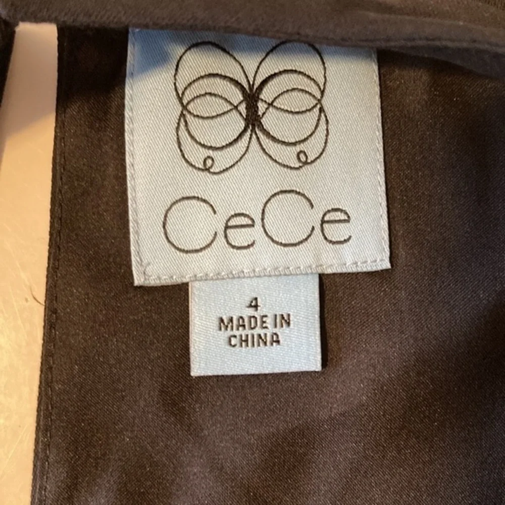 NWT CeCe Black Halter Mock Neck Bow Accent Dress Black Size‎ 4 - Picture 4 of 6